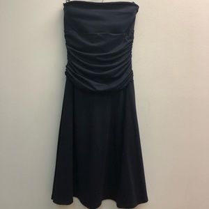 Susana Monaco Navy Strapless Dress - Large